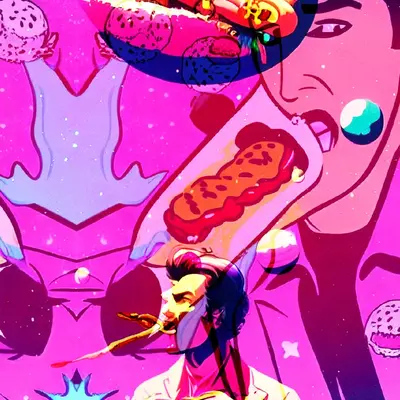 Layered Pink Elvis remix
