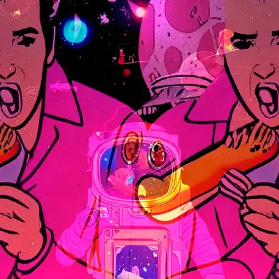 Layered Pink Elvis remix