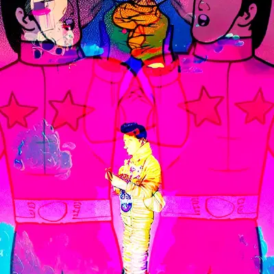 Layered Pink Elvis remix