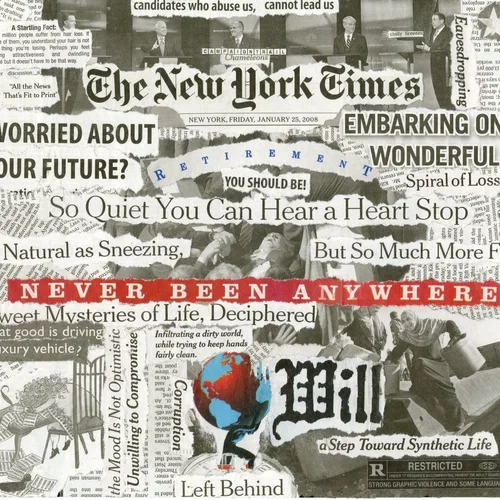 Newspaper collage, January 25th, 2008