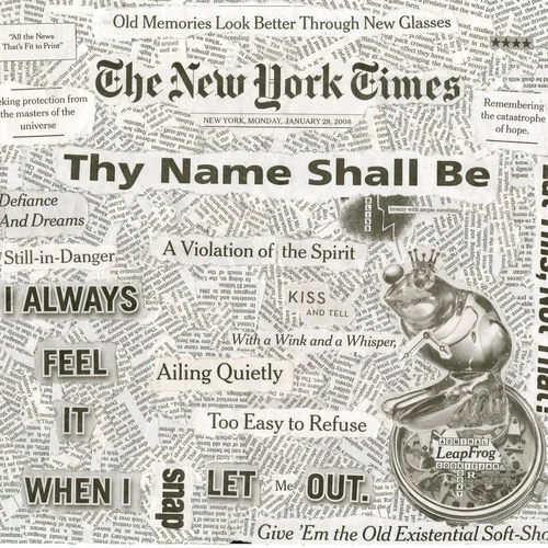 Newspaper collage, January 28th, 2008