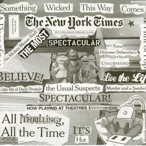 Newspaper collage, February 15th, 2008