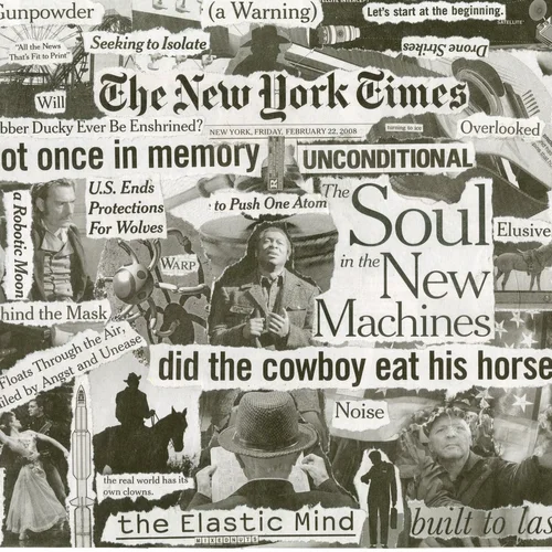 Newspaper collage, February 22nd, 2008