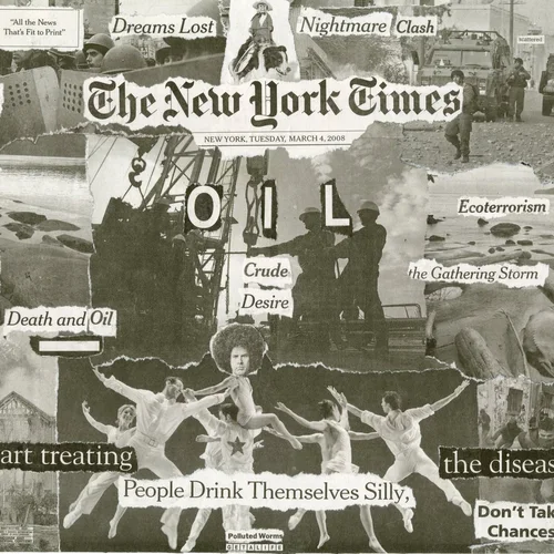 Newspaper collage, March 4th, 2008