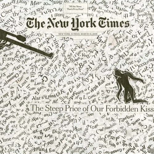 Newspaper collage, March 16th, 2008