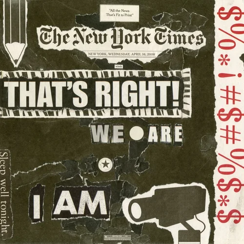 Newspaper collage, April 16th, 2008